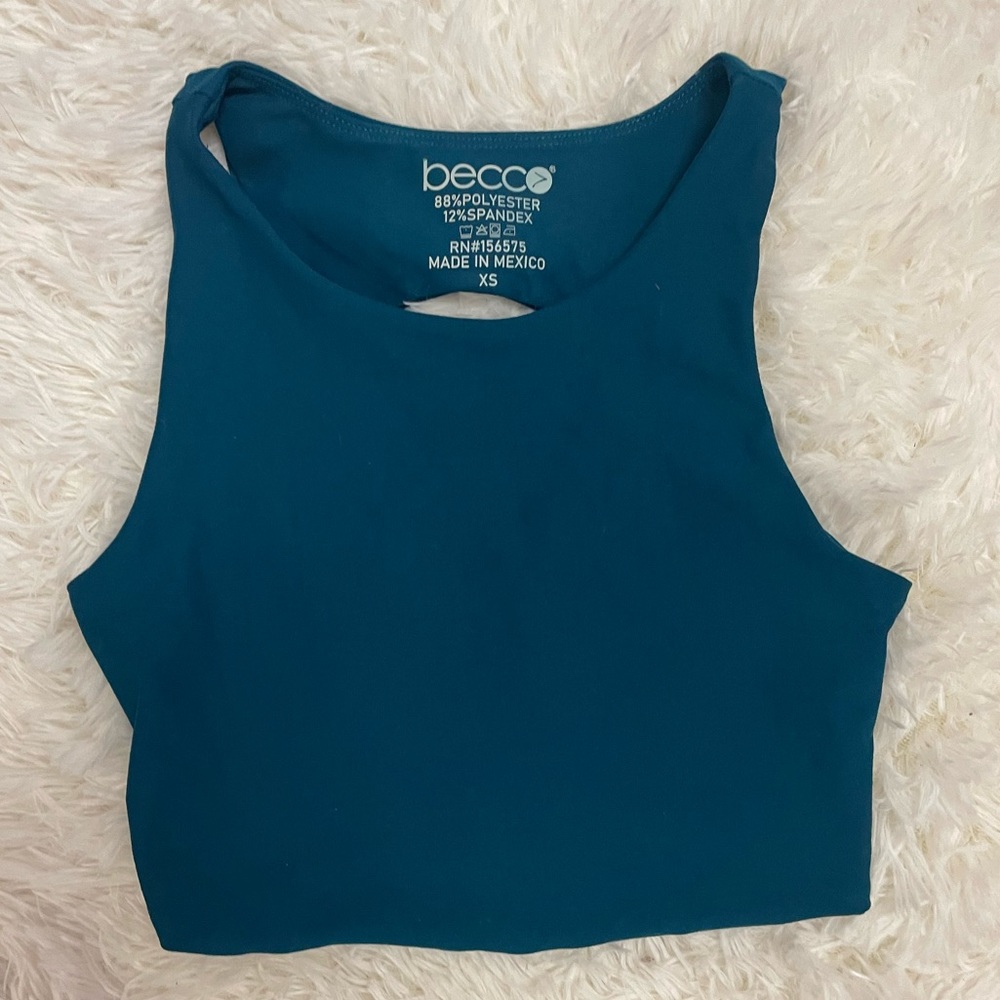 Athletic Tank Sports Bra Blue